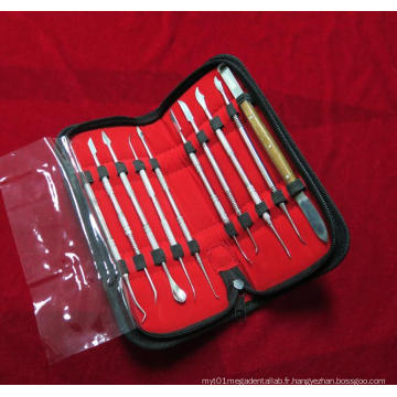 Kit de laboratoire dentaire Ensemble d&#39;outils de sculpture sur cire